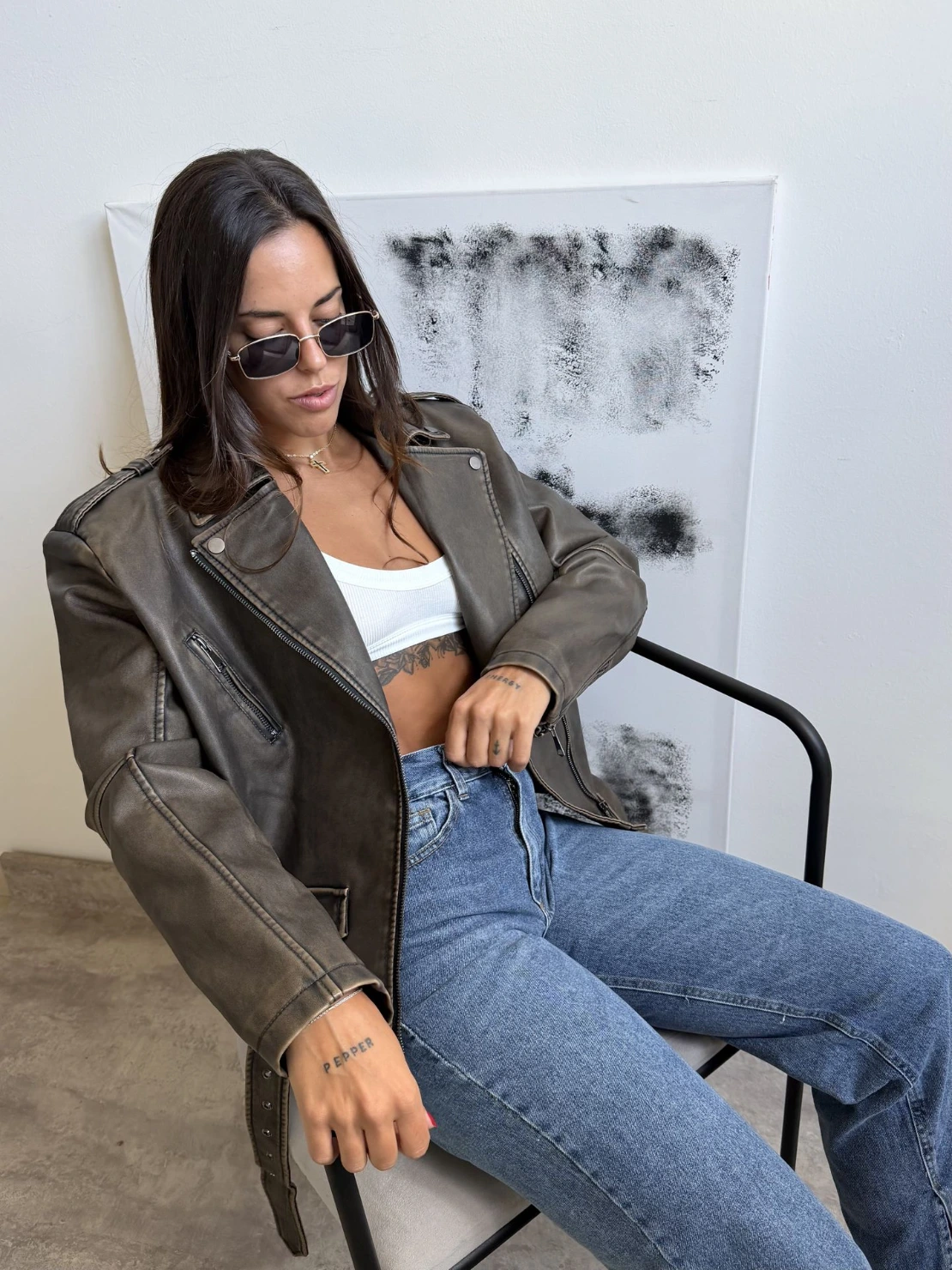 campera de ecocuero